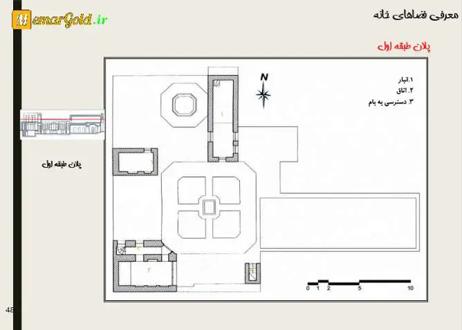 پلان خانه سید محمود بهشتی قزوین