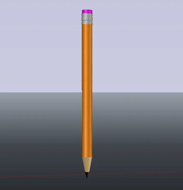 دانلود آبجکت سه بعدی مداد در اتوکد