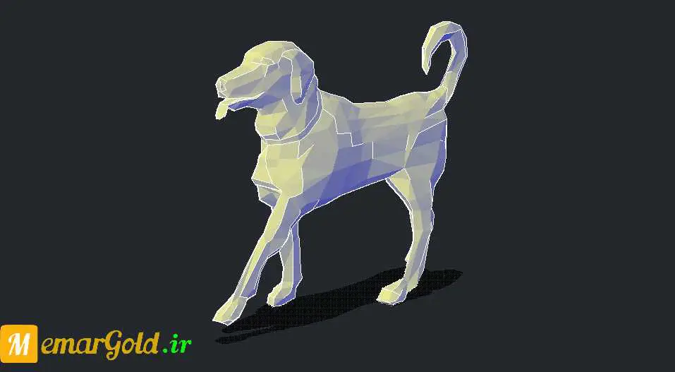 دانلود آبجکت و مدل سه بعدی سگ در اتوکد DWG