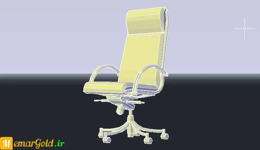 آبجکت سه بعدی صندلی اداری چرخدار